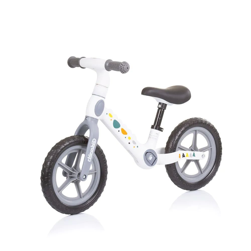 Bicicleta fara pedale Chipolino Balance Dino 2023 White Grey - poza 1