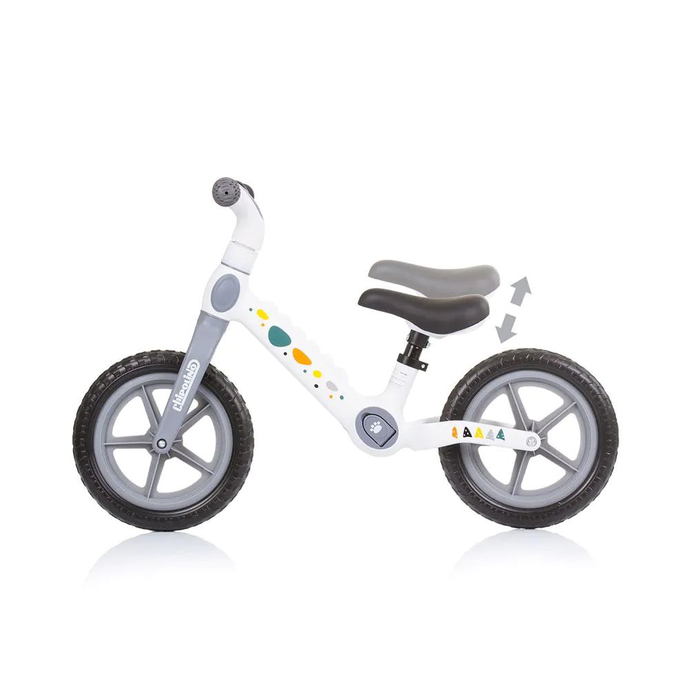 Bicicleta fara pedale Chipolino Balance Dino 2023 White Grey - poza 3