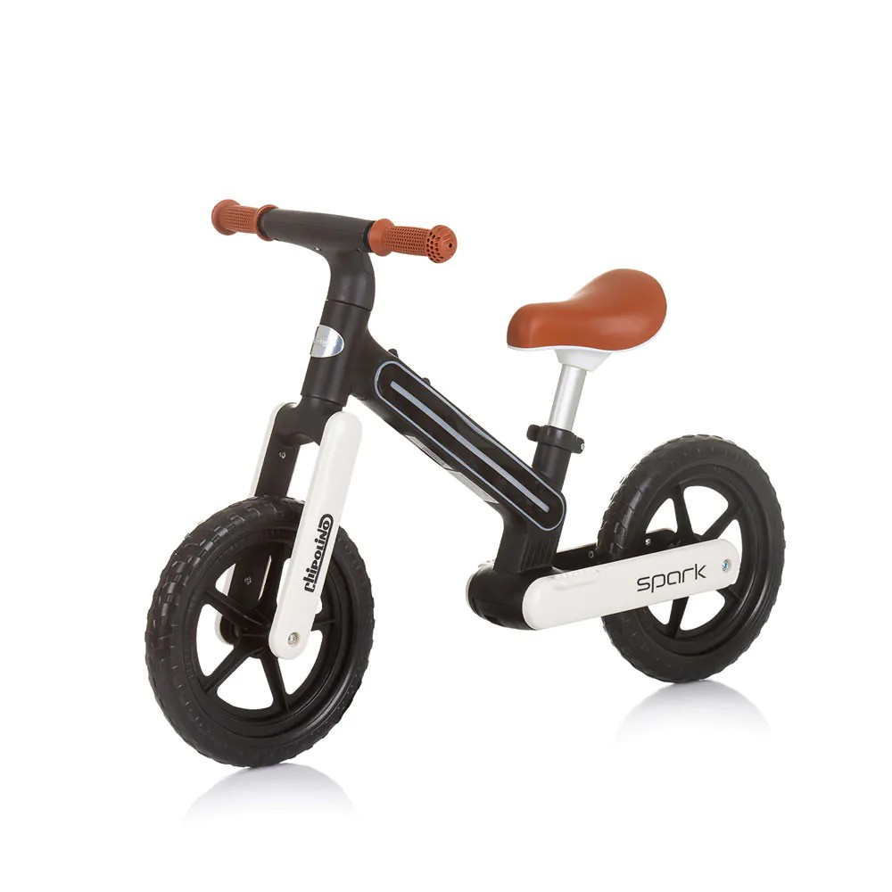 Bicicleta fara pedale Chipolino Spark Black White - poza 1