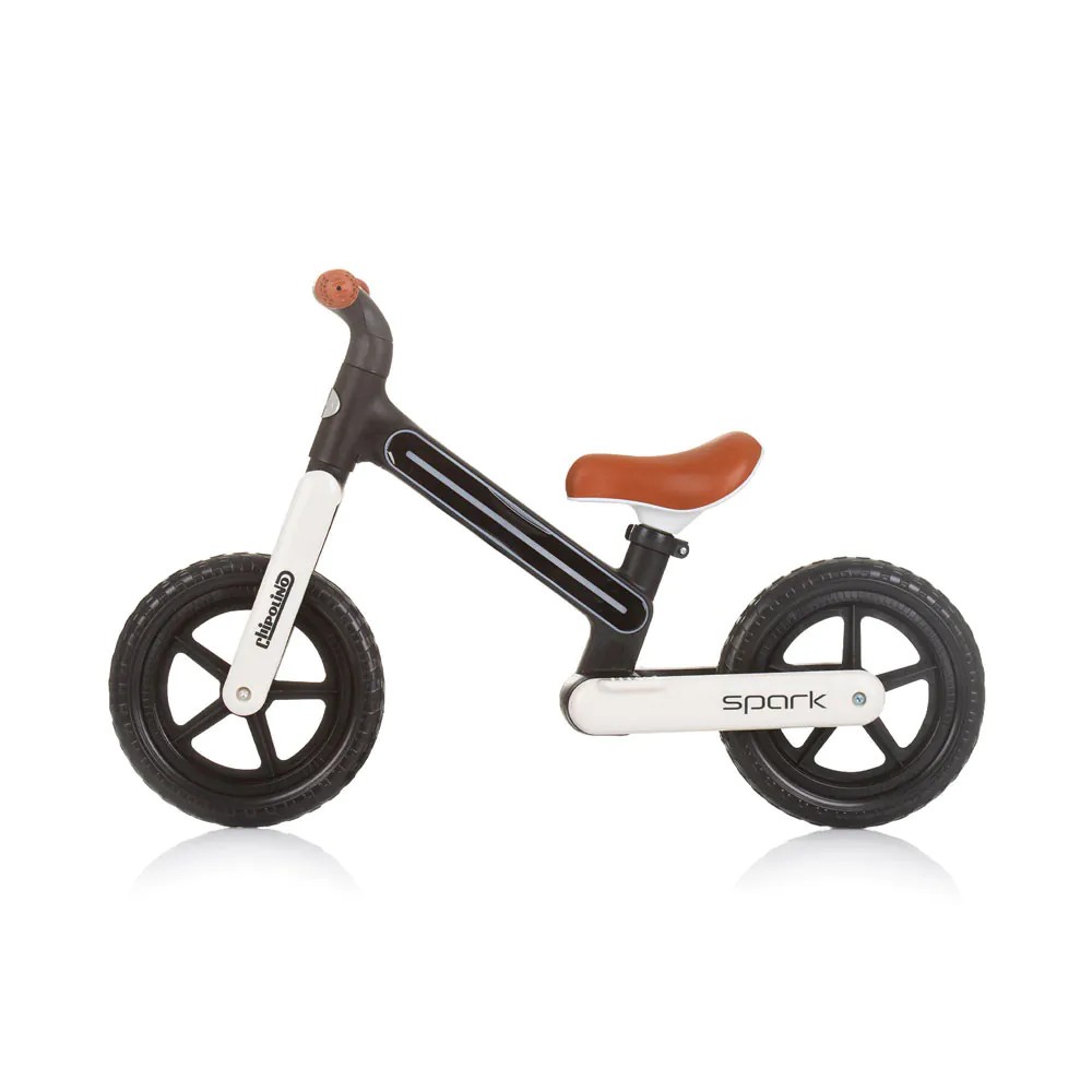 Bicicleta fara pedale Chipolino Spark Black White - poza 2