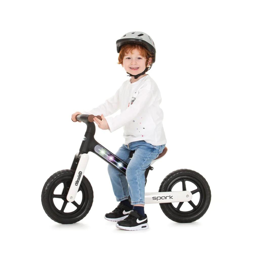 Bicicleta fara pedale Chipolino Spark Black White - poza 4