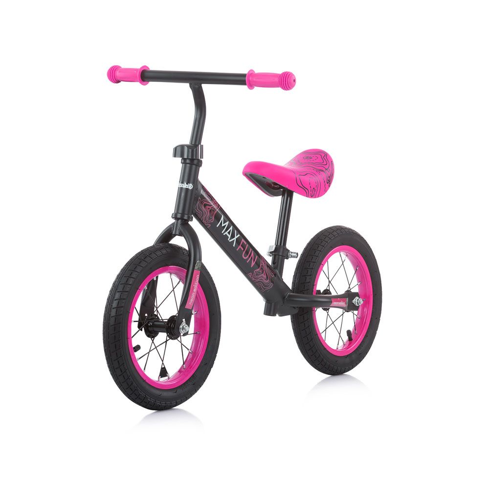 Bicicleta fara pedale pentru fete 12 inch Chipolino Max Fun Roz - poza 1