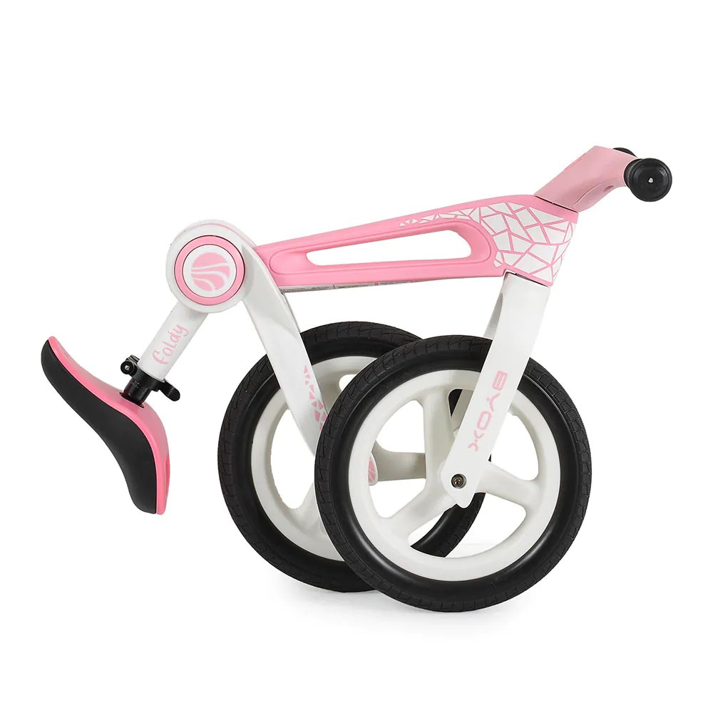 Bicicleta fara pedale pliabila Byox Foldy 12 inch Roz - poza 2