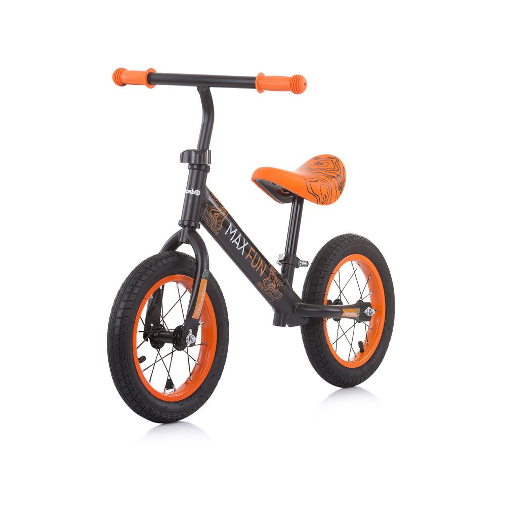 Bicicleta fara pedale unisex 12 inch Chipolino Max Fun Portocaliu - poza 1