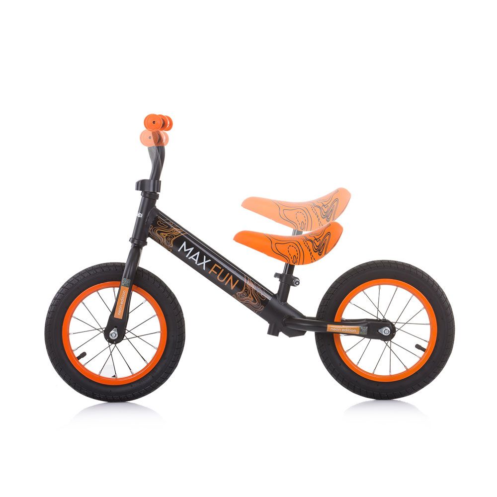 Bicicleta fara pedale unisex 12 inch Chipolino Max Fun Portocaliu - poza 2