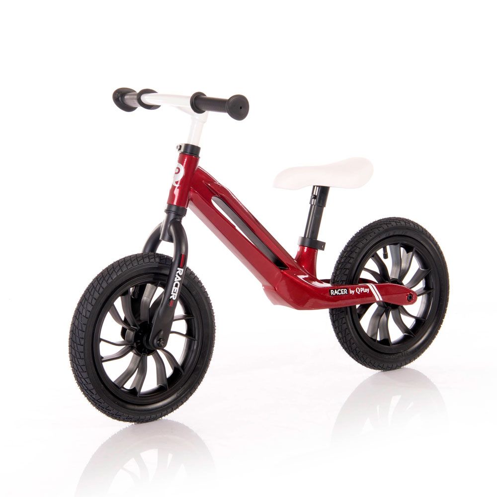Bicicleta fara pedale unisex 12 inch Lorelli Q Play Racer rosu si alb - poza 1