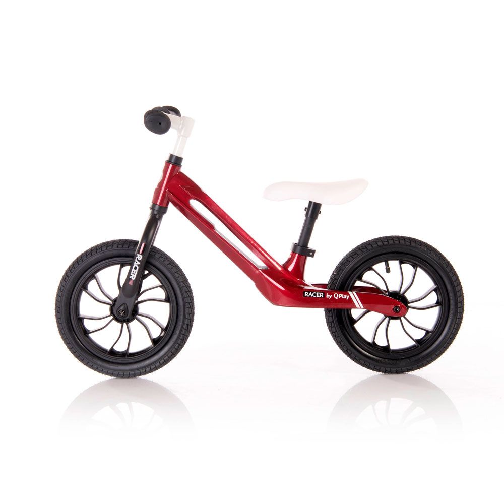 Bicicleta fara pedale unisex 12 inch Lorelli Q Play Racer rosu si alb - poza 2