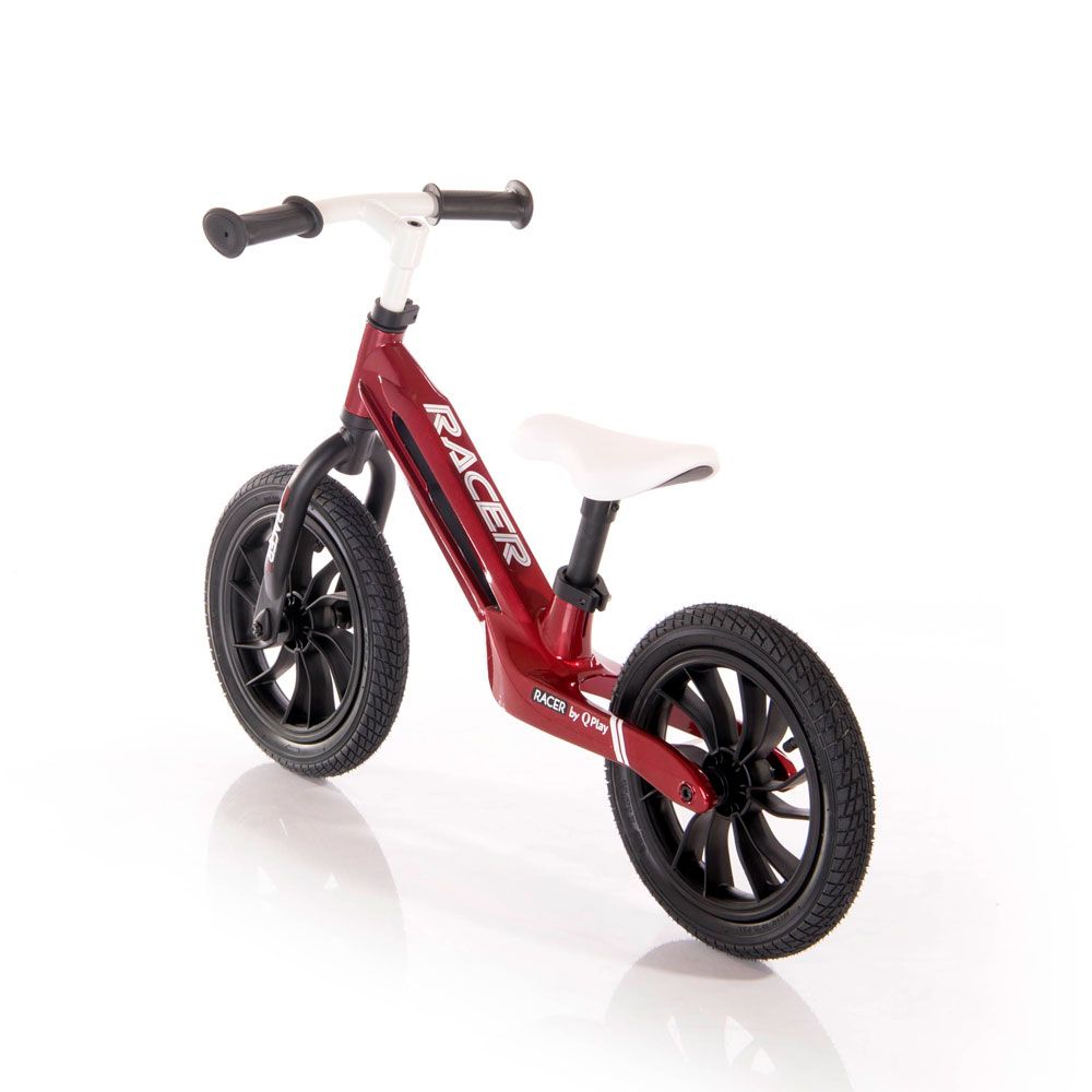 Bicicleta fara pedale unisex 12 inch Lorelli Q Play Racer rosu si alb - poza 3