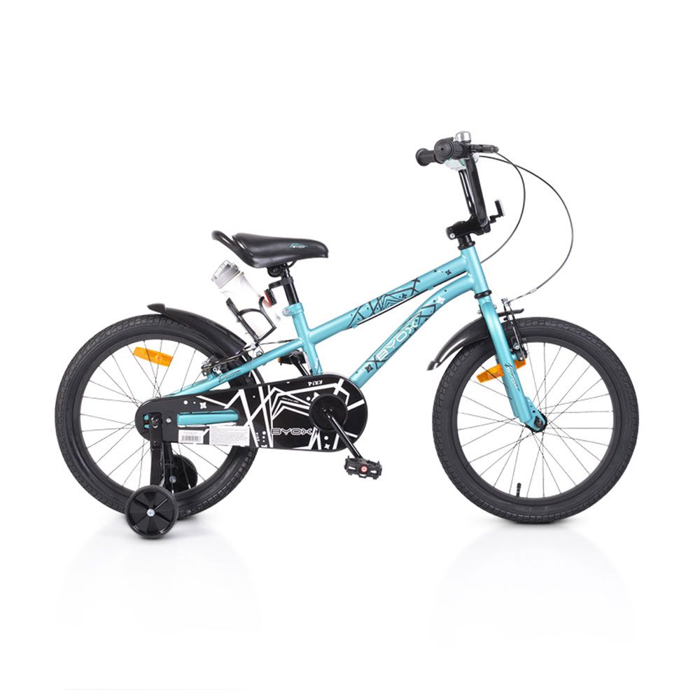 Bicicleta unisex 18 inch Moni Byox Pixy Turcoaz cu roti ajutatoare - poza 2