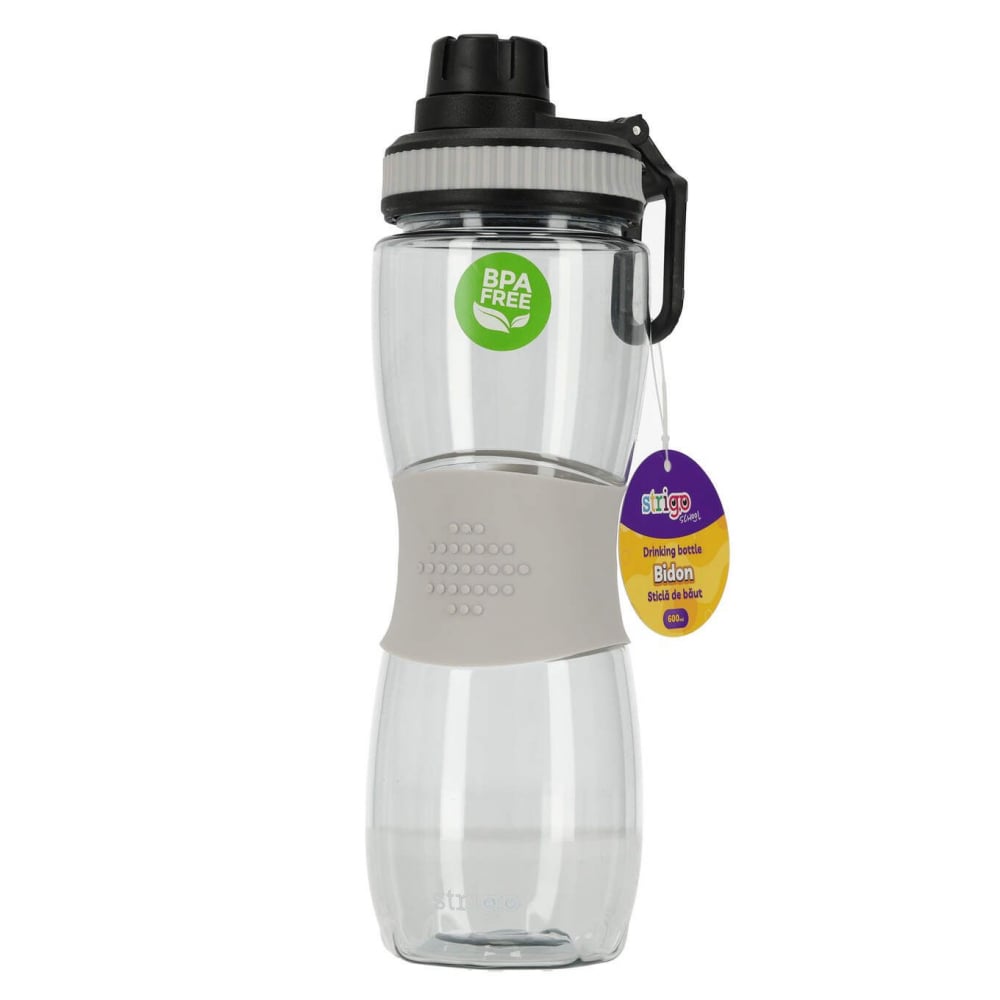 Bidon Strigo cu Manson Cauciuc, Gri, 600 ml