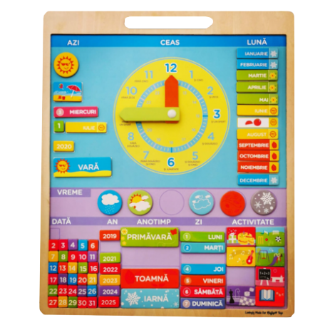 BigJigs Calendar magnetic vremea - limba romana