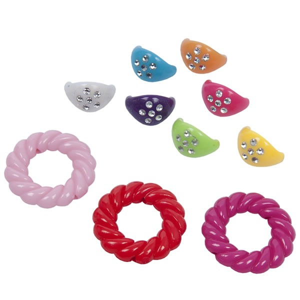Bijuterii din plastic pentru activitati crafts,20mm,20 bucati set