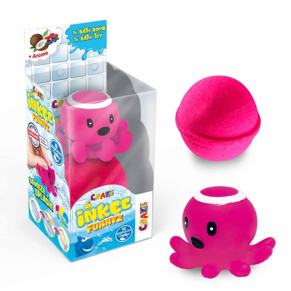 Bila efervescenta Inkee Craze cu jucarie de baie - poza 1