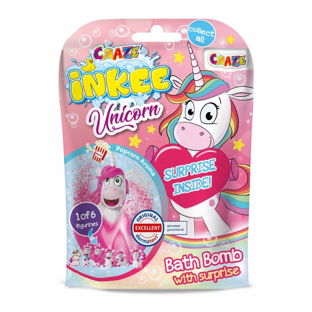 Bila efervescenta Inkee Craze cu surpriza figurina Unicorn - poza 1