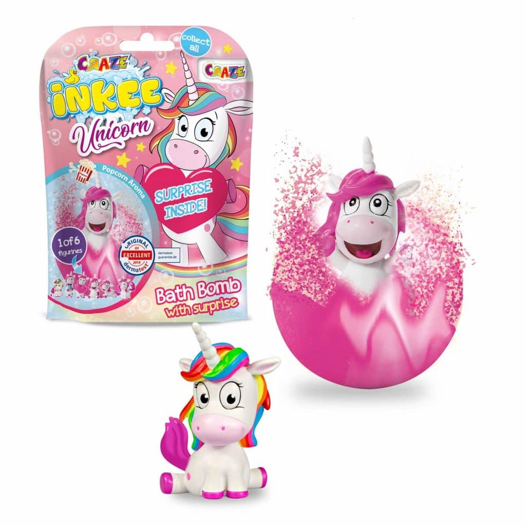 Bila efervescenta Inkee Craze cu surpriza figurina Unicorn - poza 2
