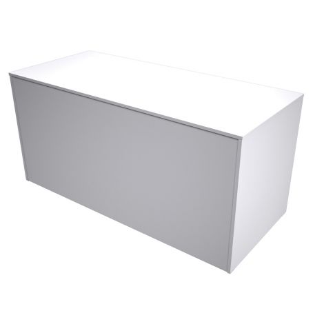 Birou 160 cm culoare alb cu placa mobila pentru tastatura - poza 2