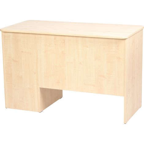 Birou catedra 120x60x76 cm, colturi rotunjite, 1 corp lateral dreapta cu incuietoare, culoare fag - poza 2