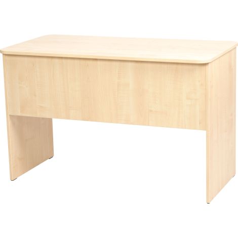 Birou catedra 120x60x76 cm, colturi rotunjite, 1 sertar lateral cu incuietoare, culoare artar - poza 2