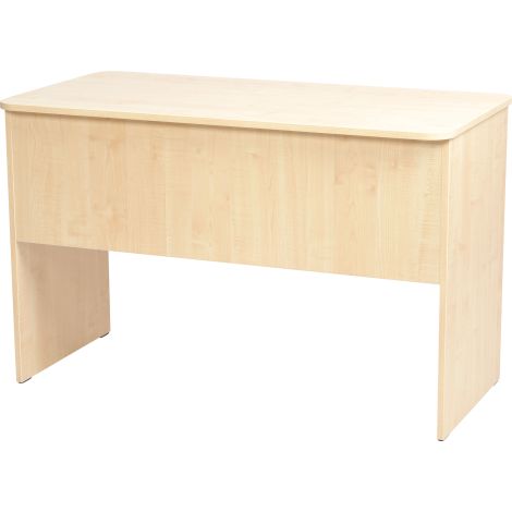 Birou catedra 120x60x76 cm, colturi rotunjite, 2 sertare laterale, unul cu incuietoare, culoare artar - poza 2