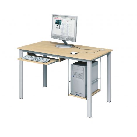 Birou catedra pentru calculator, laborator informatica, artar, picioare patrate, Lux plus