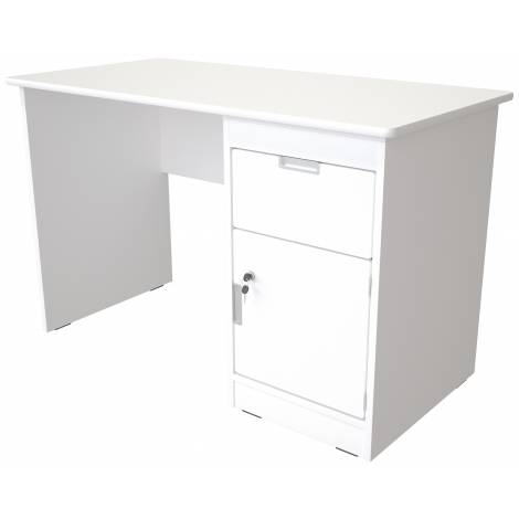 Birou cu sertar si dulapior Quadro alb - alb - poza 2