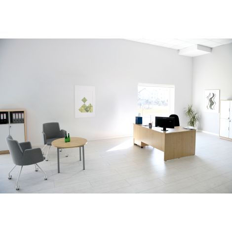 Birou pentru profesor, invatator, culoare artar, 160 x 120 x 76 cm - poza 5