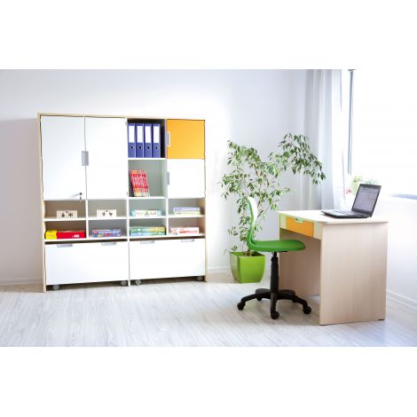 Birou Quadro cu sertar lat orange - poza 5
