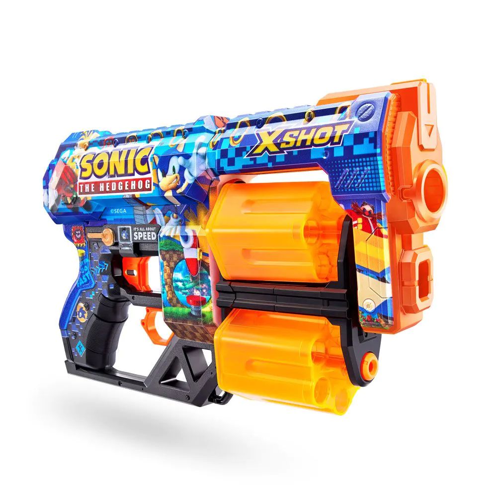 Blaster cu 12 proiectile moi X Shot Dread Sonic Ariciul - poza 1