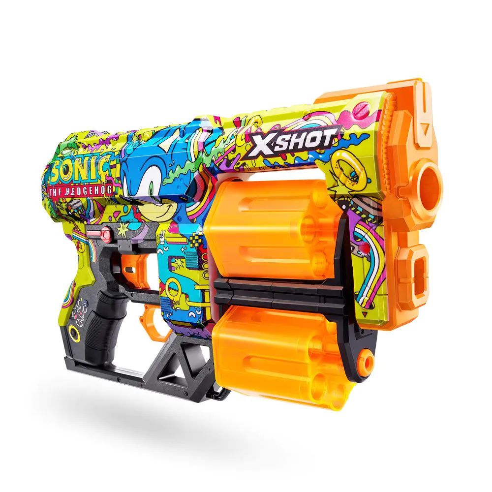 Blaster cu 12 proiectile moi X Shot Dread Sonic Ariciul - poza 3