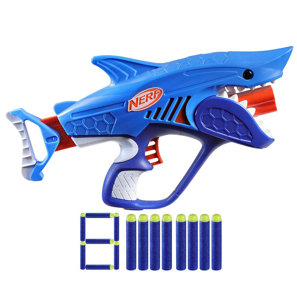 Blaster cu 8 proiectile Hasbro Nerf Easy Play Sharkfire - poza 1