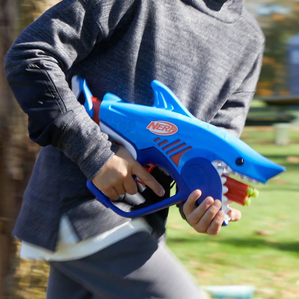 Blaster cu 8 proiectile Hasbro Nerf Easy Play Sharkfire - poza 4