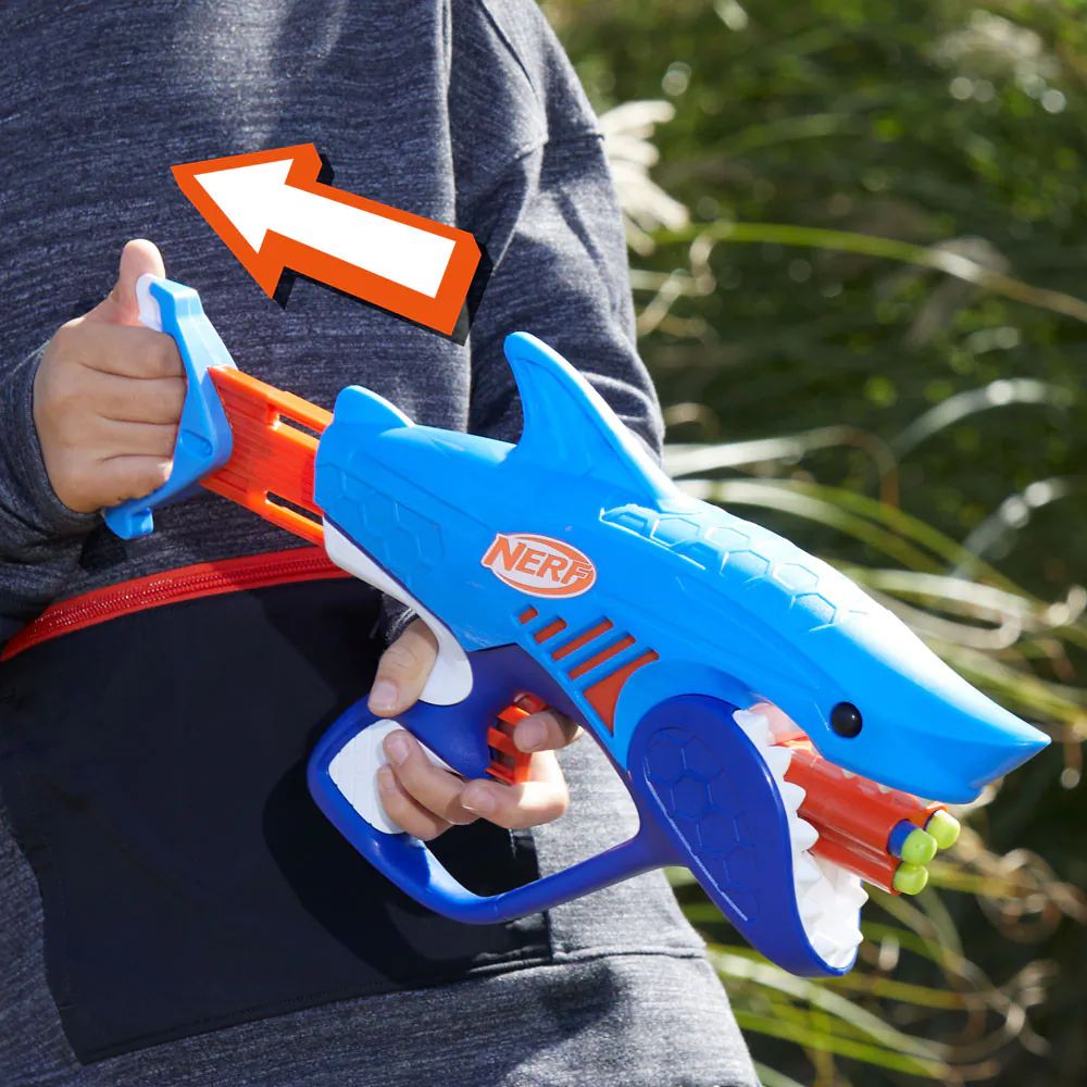 Blaster cu 8 proiectile Hasbro Nerf Easy Play Sharkfire - poza 5