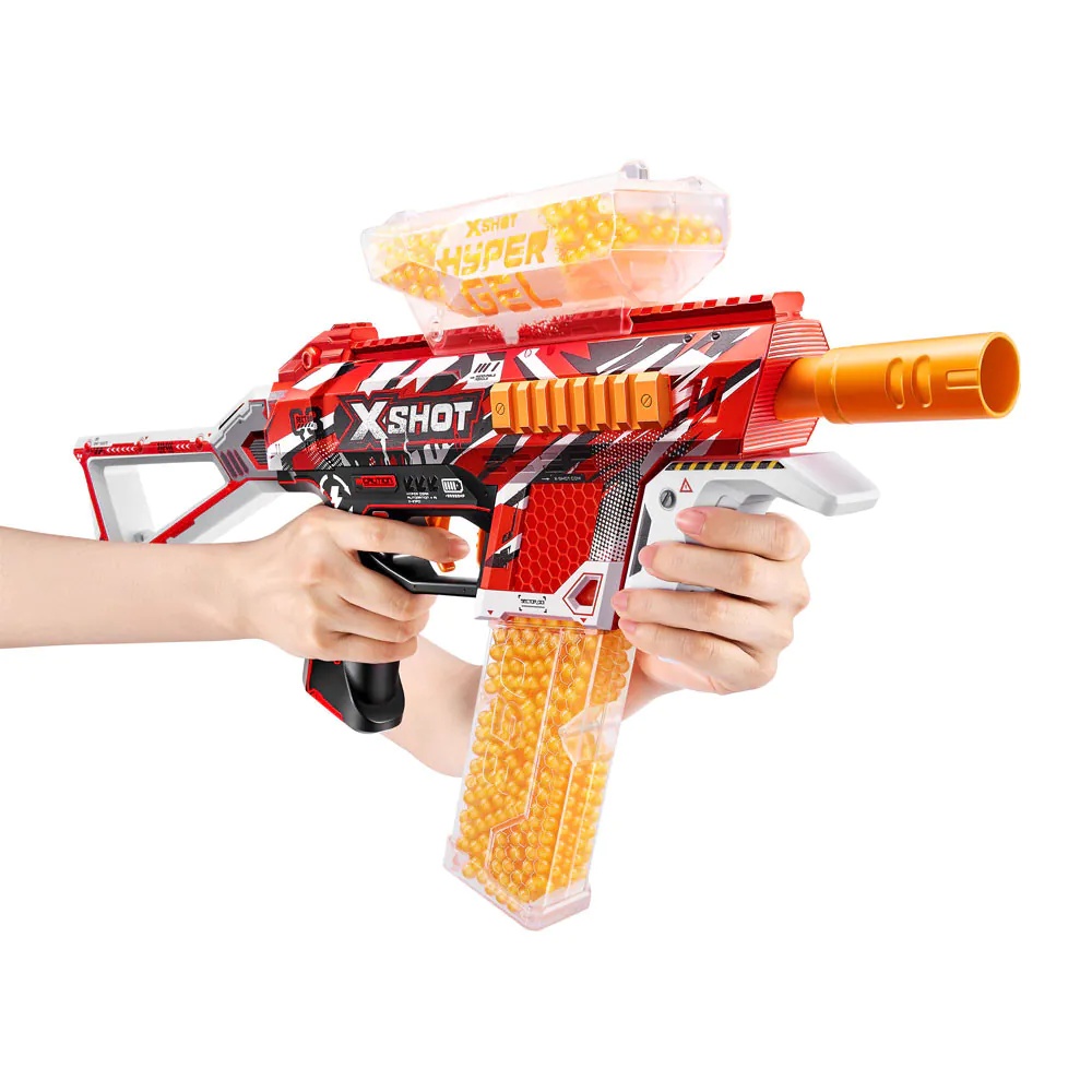 Blaster cu bile din gel si ochelari de protectie Zuru X Shot Hyper Gel Trace Fire - poza 5