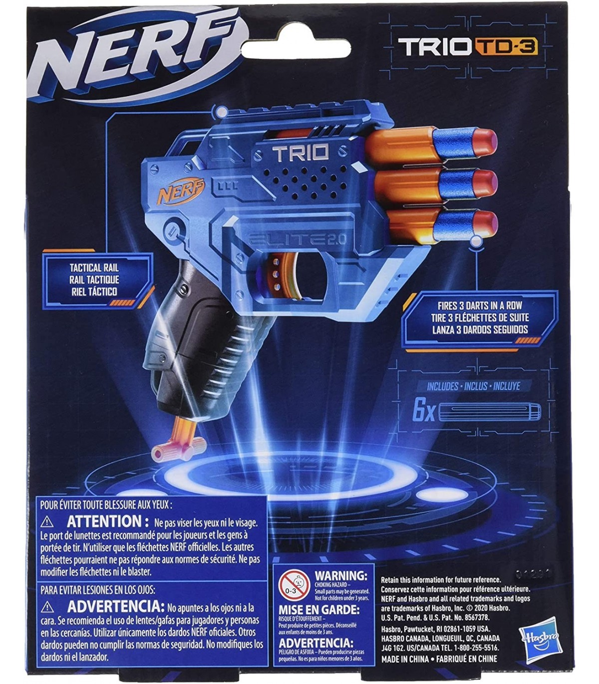 Blaster Hasbro Nerf Elite Trio TD-3 - poza 3