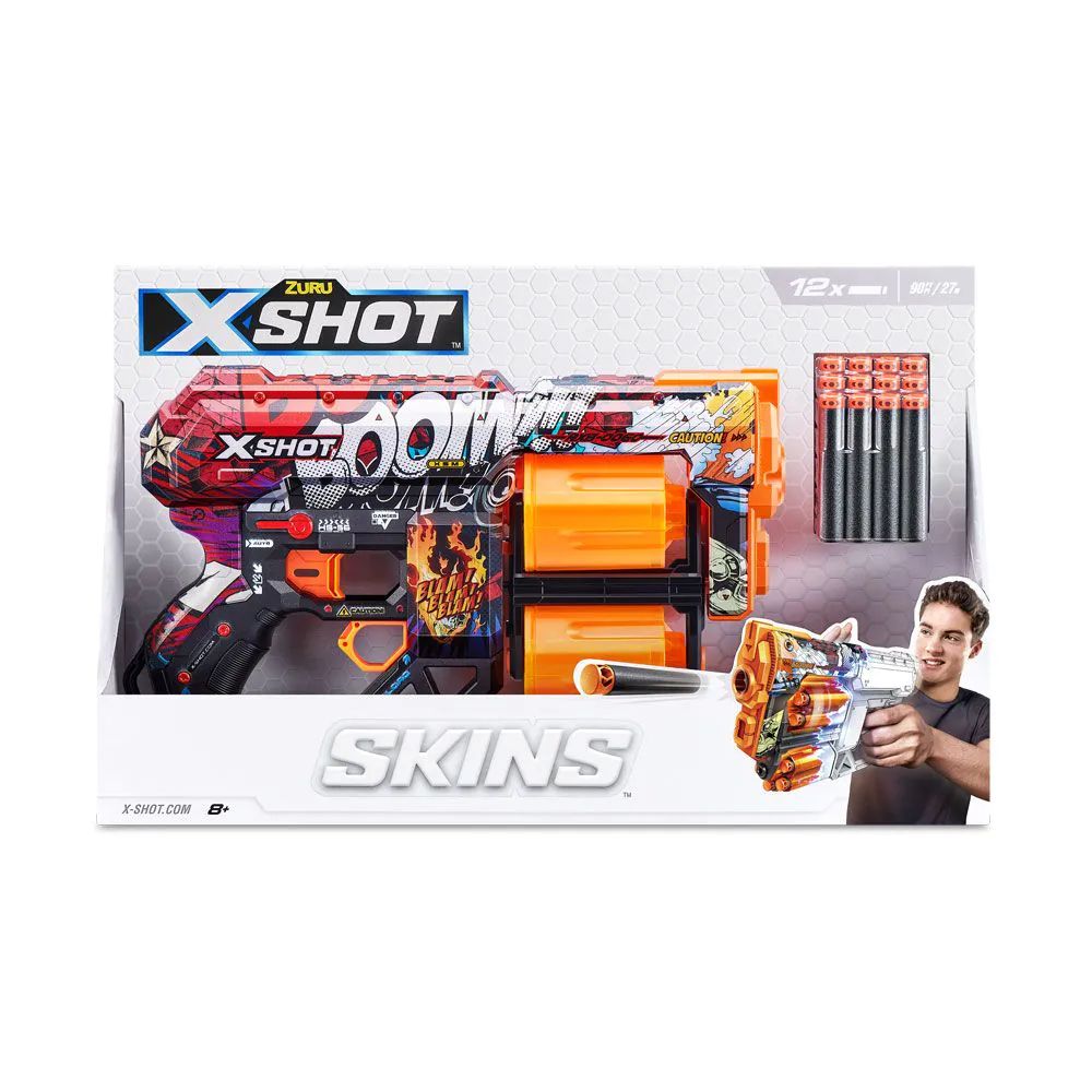 Blaster X-Shot Skins Dread cu 12 proiectile moi - poza 4