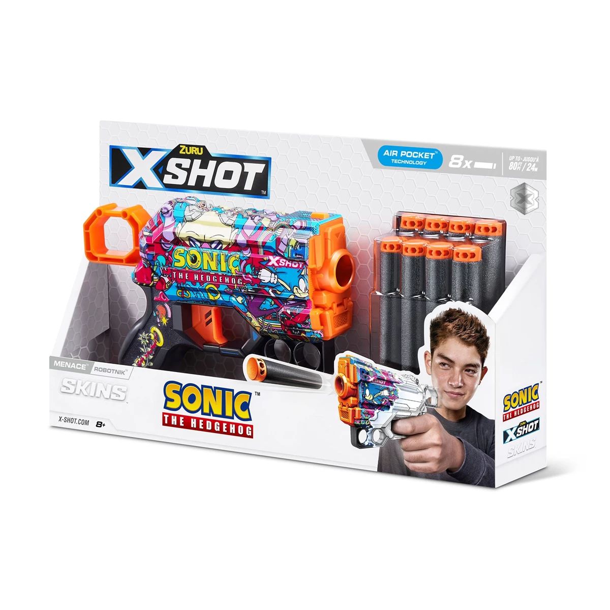 Blaster Zuru X Shot Sonic Menace cu 8 proiectile - poza 2
