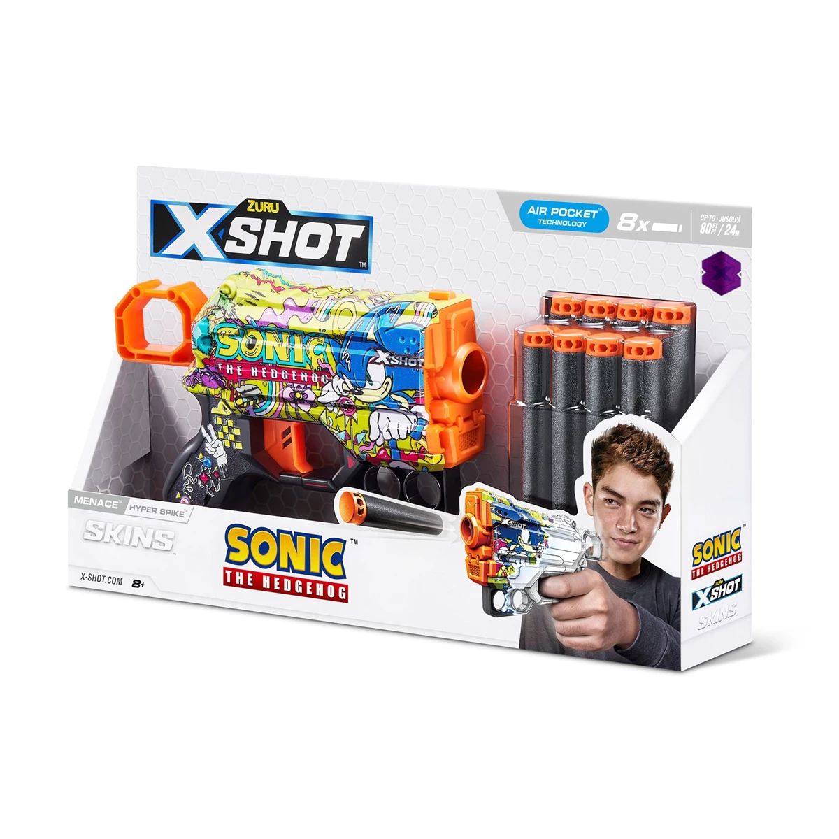 Blaster Zuru X Shot Sonic Menace cu 8 proiectile - poza 4