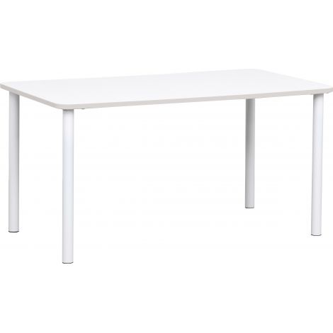 Blat de masa alb dreptunghiular Quadro cu cant gri - poza 2