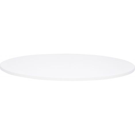 Blat de masa alb rotund Quadro cu cant alb - poza 1