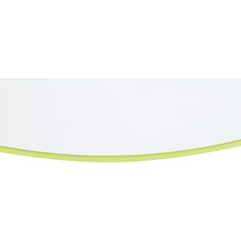 Blat de masa alb rotund Quadro cu cant verde - poza 2