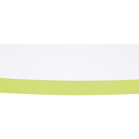 Blat de masa alb rotund Quadro cu cant verde - poza 3