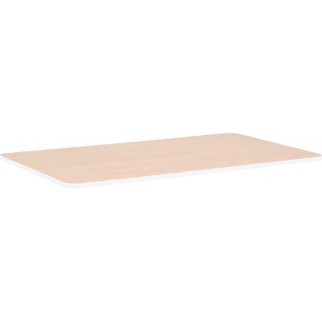 Blat de masa artar dreptunghiular Quadro cu cant alb - poza 1