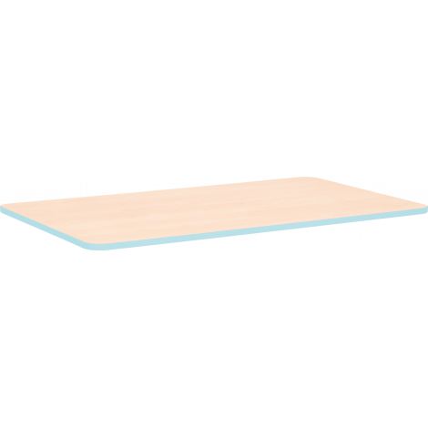 Blat de masa artar dreptunghiular Quadro cu cant albastru deschis - poza 1