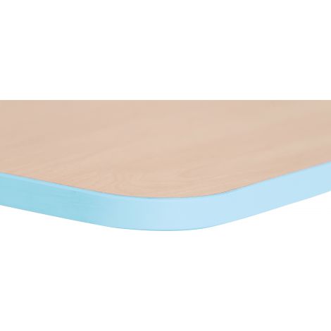 Blat de masa artar dreptunghiular Quadro cu cant albastru deschis - poza 3