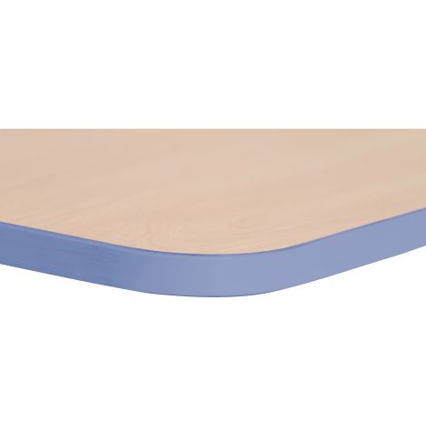 Blat de masa artar dreptunghiular Quadro cu cant albastru marin - poza 3