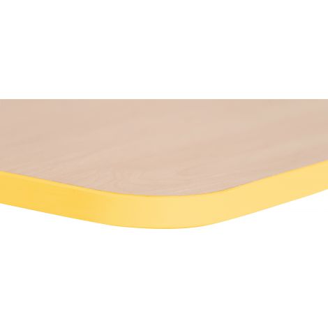 Blat de masa artar dreptunghiular Quadro cu cant galben - poza 3
