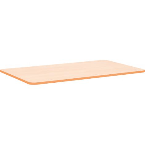 Blat de masa artar dreptunghiular Quadro cu cant portocaliu - poza 1