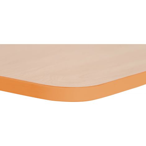 Blat de masa artar dreptunghiular Quadro cu cant portocaliu - poza 3