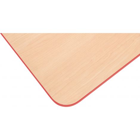 Blat de masa artar dreptunghiular Quadro cu cant rosu - poza 2