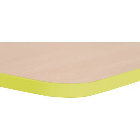 Blat de masa artar dreptunghiular Quadro cu cant verde - poza 3